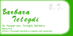 barbara telegdi business card